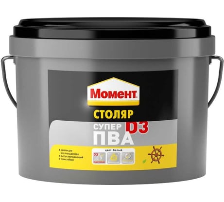 Супер клей ПВА МОМЕНТ Столяр D3 2 кг Б0023064 740804