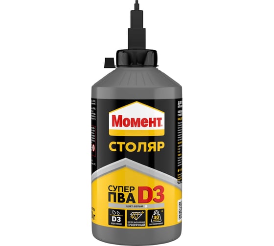Супер клей ПВА МОМЕНТ Столяр D3 750 г Б0022993 728120