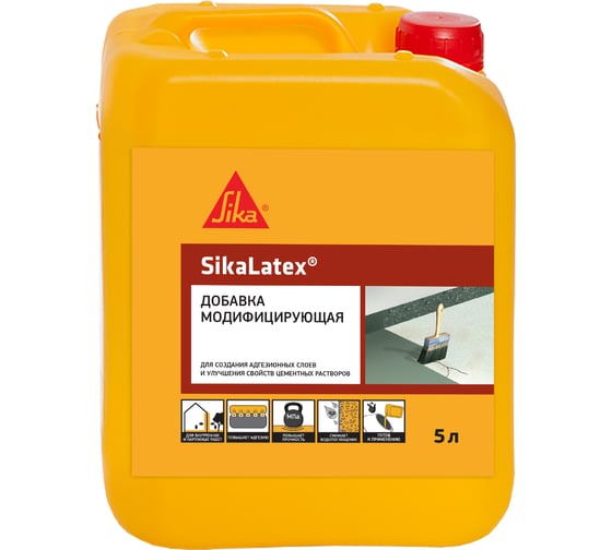 Модифицирующая добавка для цементных растворов SIKA Latex Канистра 5Л 451802