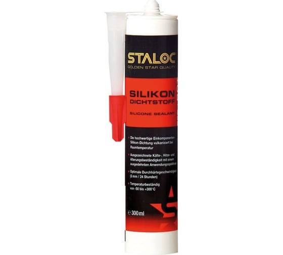 Силиконовый высокотемпературный герметик STALOC high tempsilicone red красный, 300 мл 104409031