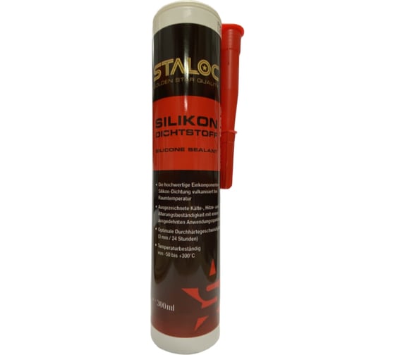 Силиконовый высокотемпературный герметик STALOC high tempsilicone red красный, 300 мл 104409031