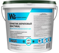 Акриловый герметик WINDOW SYSTEM ведро 7 кг WSoutgreyПАЛЛЕТ007
