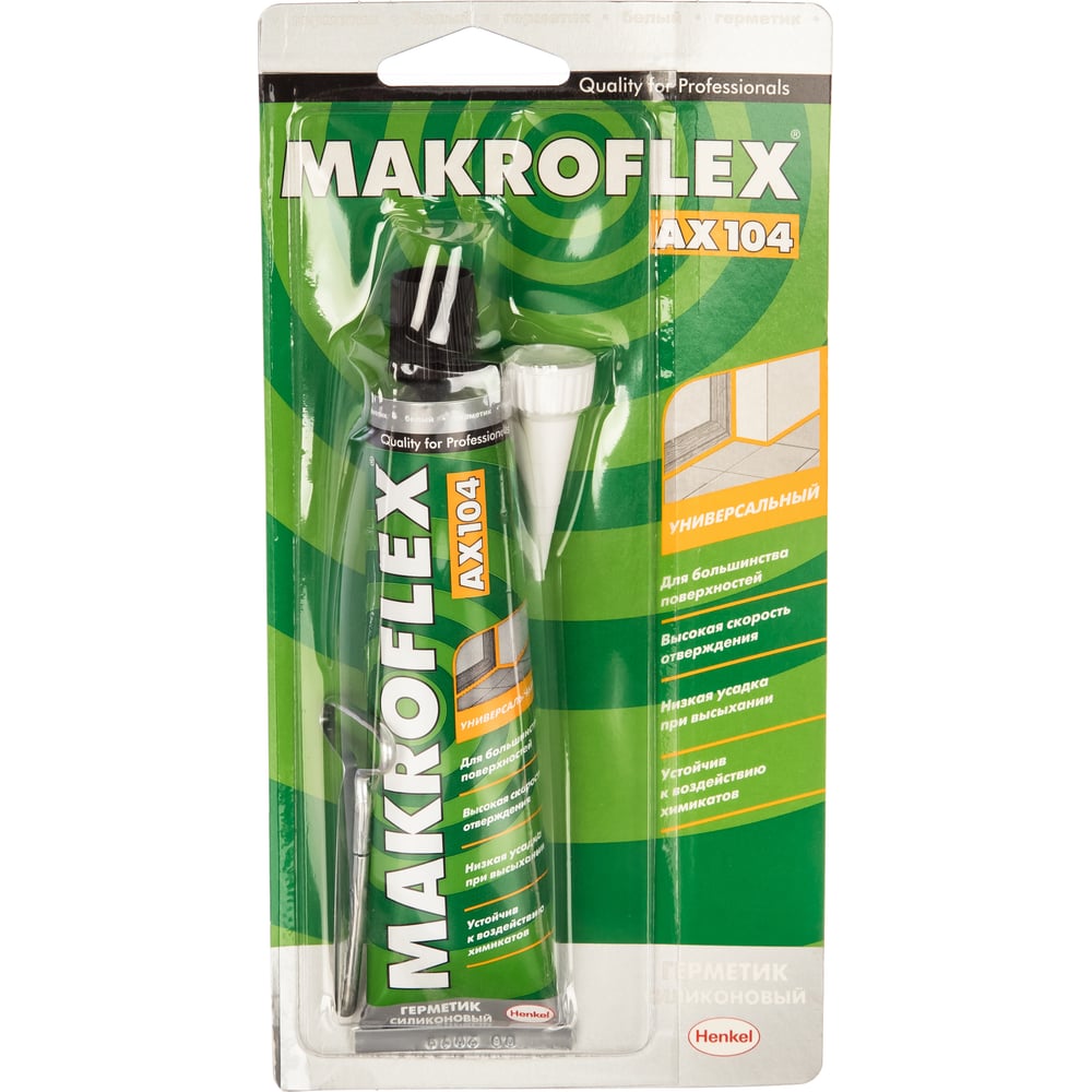 Силиконовый универсальный герметик Makroflex AX104 белый 85мл тов ...