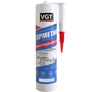 Силакриловый герметик VGT мастика, многоцелевой, прозрачный, 0.28 кг 11612326