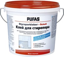 Клей для плит из стиропора ПУФАС белый 4 кг тов-120050