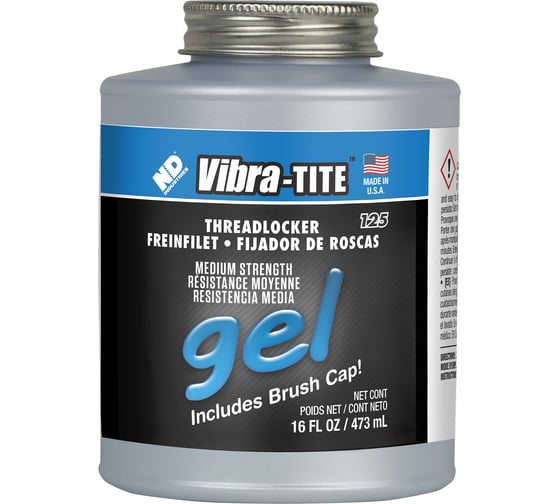 Резьбовой фиксатор средней прочности, гелеобразный Vibra-Tite 125 473 мл 12516 1