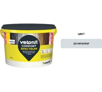 Цветная цементная затирка Vetonit comfort spectrum 02 мрамор (серый), 2 кг 1027388