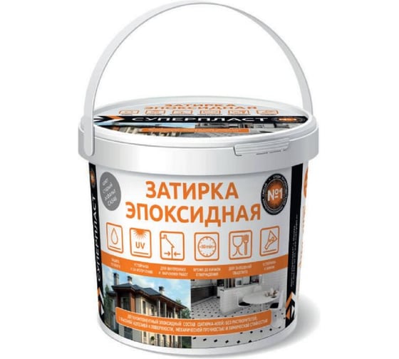 Эпоксидная затирка Суперпласт цвет - серый 4687203677909
