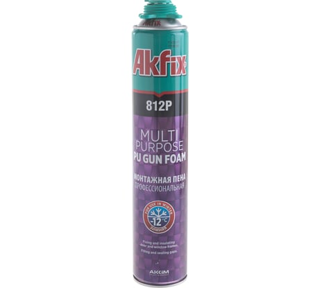 Профессиональная зимняя монтажная пена Akfix 812P, 850 гр. FA081