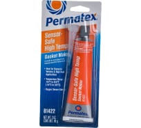 Профессиональный герметик PERMATEX RTV силикон, высокотемпературный, оранжевый, безопасный для датчиков 85г 81422