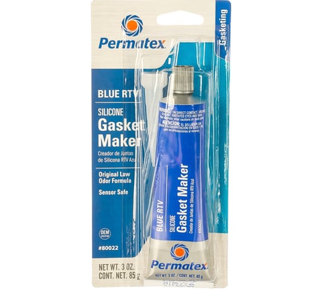 Профессиональный герметик PERMATEX RTV силиконовый, безопасный для датчиков, синий 85 г. 80022
