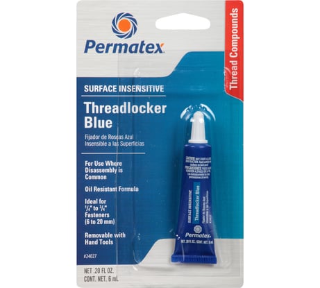 Фиксатор резьбы для замасленных поверхностей PERMATEX синий 6мл. 24027