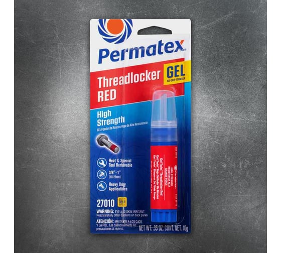 Фиксатор резьбы сильной фиксации PERMATEX красный - ГЕЛЬ ТВИСТ - 10 г. 27010
