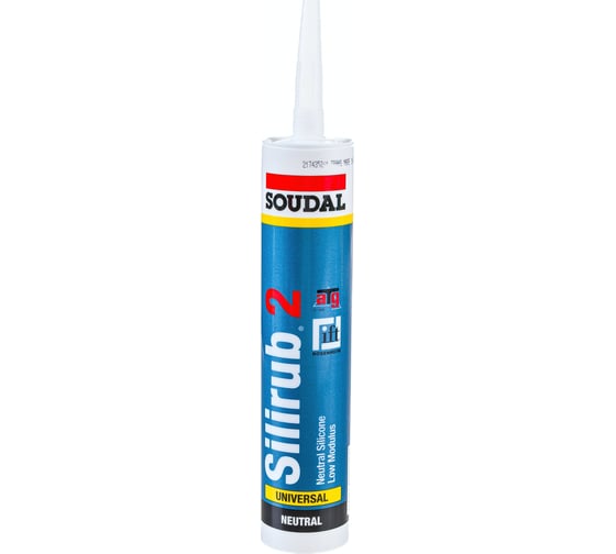 Нейтральный силикон SOUDAL Силируб 2 бесцветный 102384
