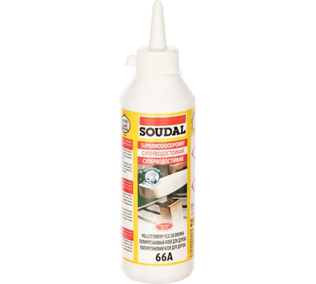 Суперводостойкий полиуретановый клей для дерева SOUDAL 66А 250 мл D4 107630