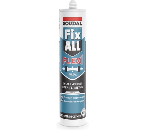 Клей-герметик Soudal Фикс Алл FLEXI белый 290 мл 117383