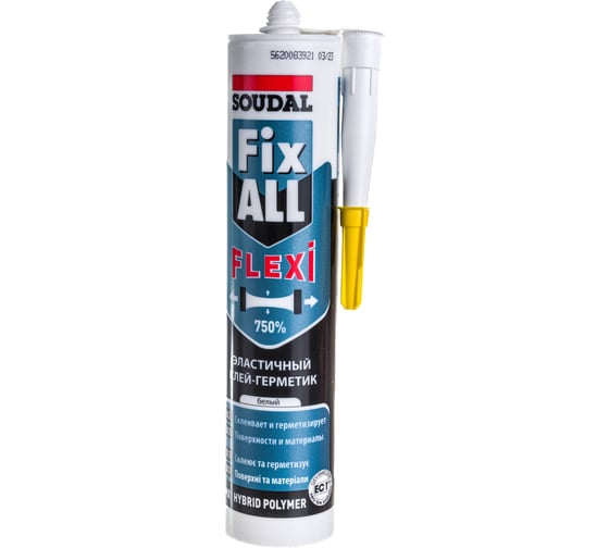 Клей-герметик Soudal Фикс Алл FLEXI белый 290 мл 117383