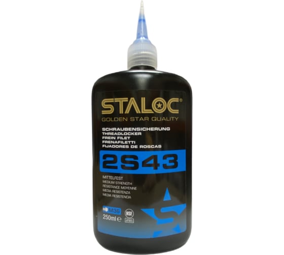 Фиксатор резьбовых соединений средней прочности STALOC 2s43 250 мл 104408946