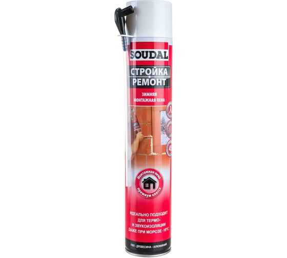 Зимняя монтажная пена SOUDAL 750ml СТРОЙКА РЕМОНТ, Фикс&Филл 122480