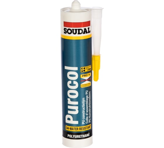 Конструкционный клей SOUDAL Пурокол бесцветный 103955 1
