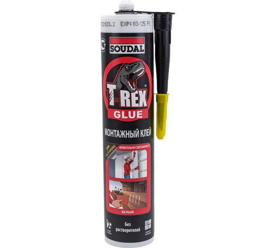 Монтажный клей SOUDAL T-REX МОМЕНТАЛЬНАЯ СХВАТЫВАЕМОСТЬ 380 г Белый RED old 134923