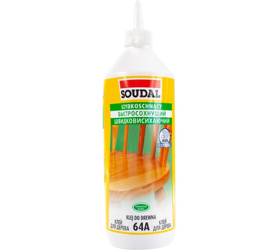 Быстросохнущий клей для дерева SOUDAL 64А на основе ПВА дисперсии 750 мл D2 107631 1