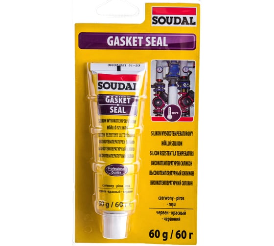 Силикон высокотемпературный Гаскетсил 60 г SOUDAL 120035