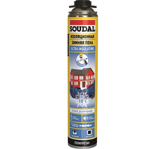 Изоляционная зимняя пена SOUDAL пистолетная 750 мл 134573