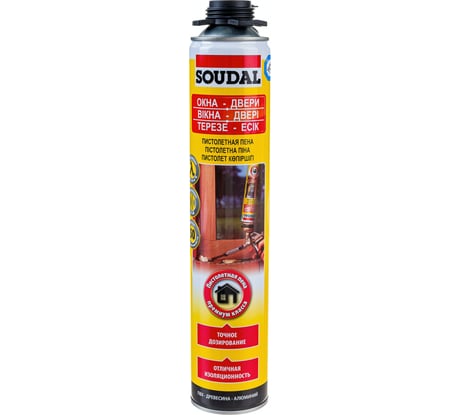 Желтая пистолетная пена SOUDAL 50 113986