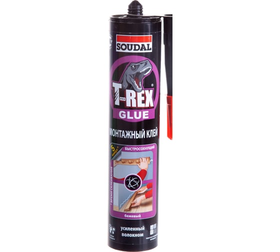 Монтажный клей SOUDAL T-REX Быстросохнущий 380 г violet old 134922