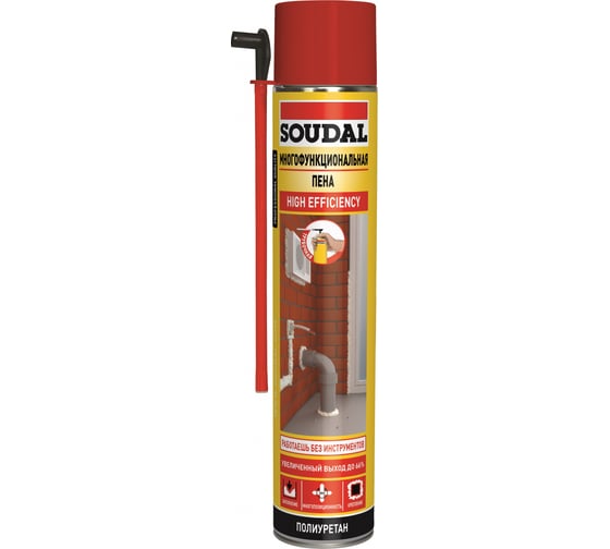 Многофункциональная пена SOUDAL трубочная 750 мл 134522