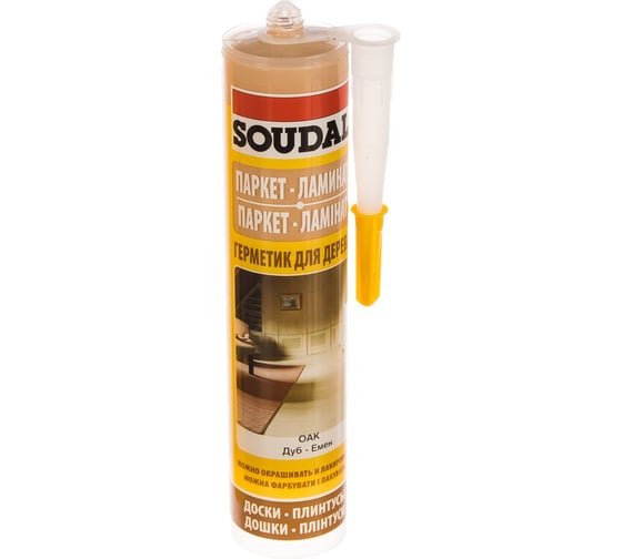 Паркетный акриловый герметик под дуб SOUDAL 111256