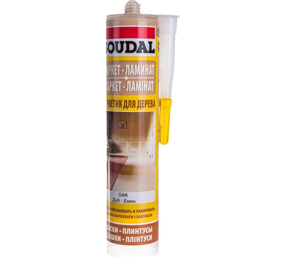 Паркетный акриловый герметик под дуб SOUDAL 111256