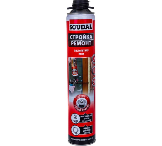 Пистолетная монтажная пена SOUDAL Фикс&Филл 750 мл 122425
