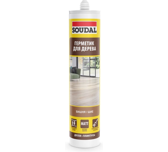 Паркетный акриловый герметик под вишню SOUDAL 111254