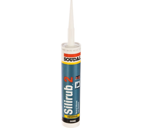 Нейтральный силикон SOUDAL Силируб 2 белый 102392