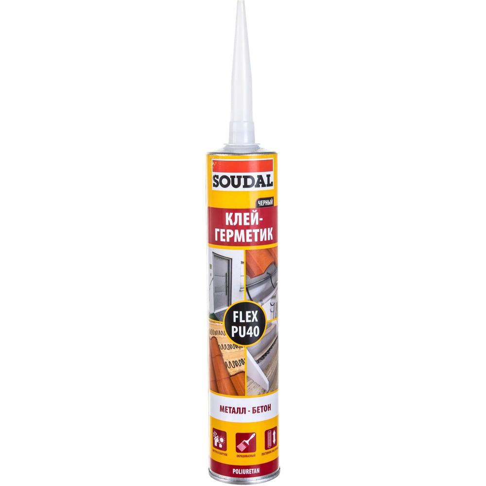 Клей-герметик Soudal FLEX PU 40 FC черный 137855 - выгодная цена ...