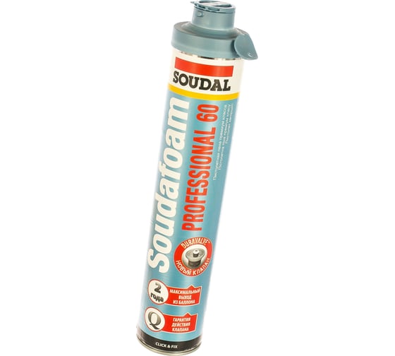 Пистолетная пена SOUDAL Соудафоам Профессионал Клик&Фикс 60 106746