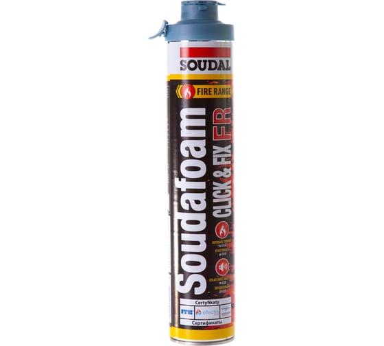Огнестойкая пистолетная пена SOUDAL Соудафоам ФР Клик&Фикс 119260