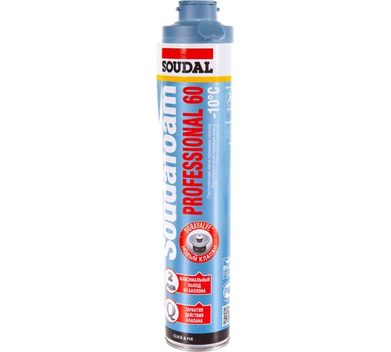 Зимняя пистолетная пена SOUDAL Соудафоам Профессионал Клик&Фикс 60 115004