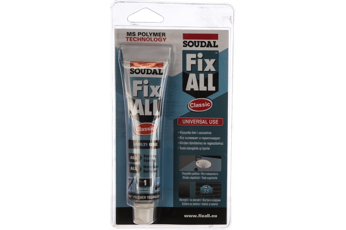 Клей-герметик SOUDAL Фикс Алл белый 108107 - выгодная цена, отзывы ...