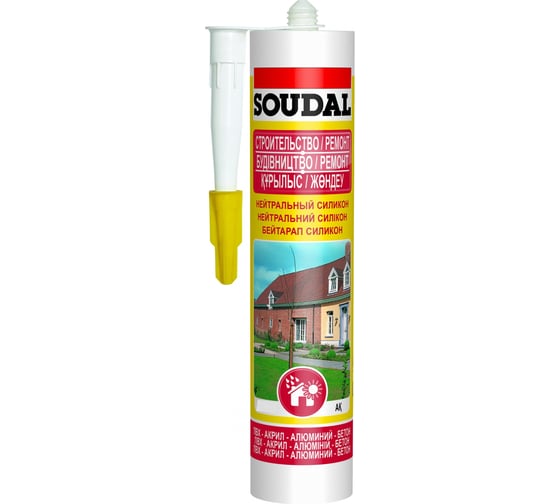 Нейтральный силикон SOUDAL бесцветный 105883