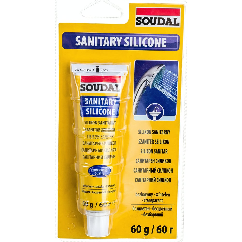 Санитарный силикон SOUDAL бесцветный 120034 - выгодная цена, отзывы ...