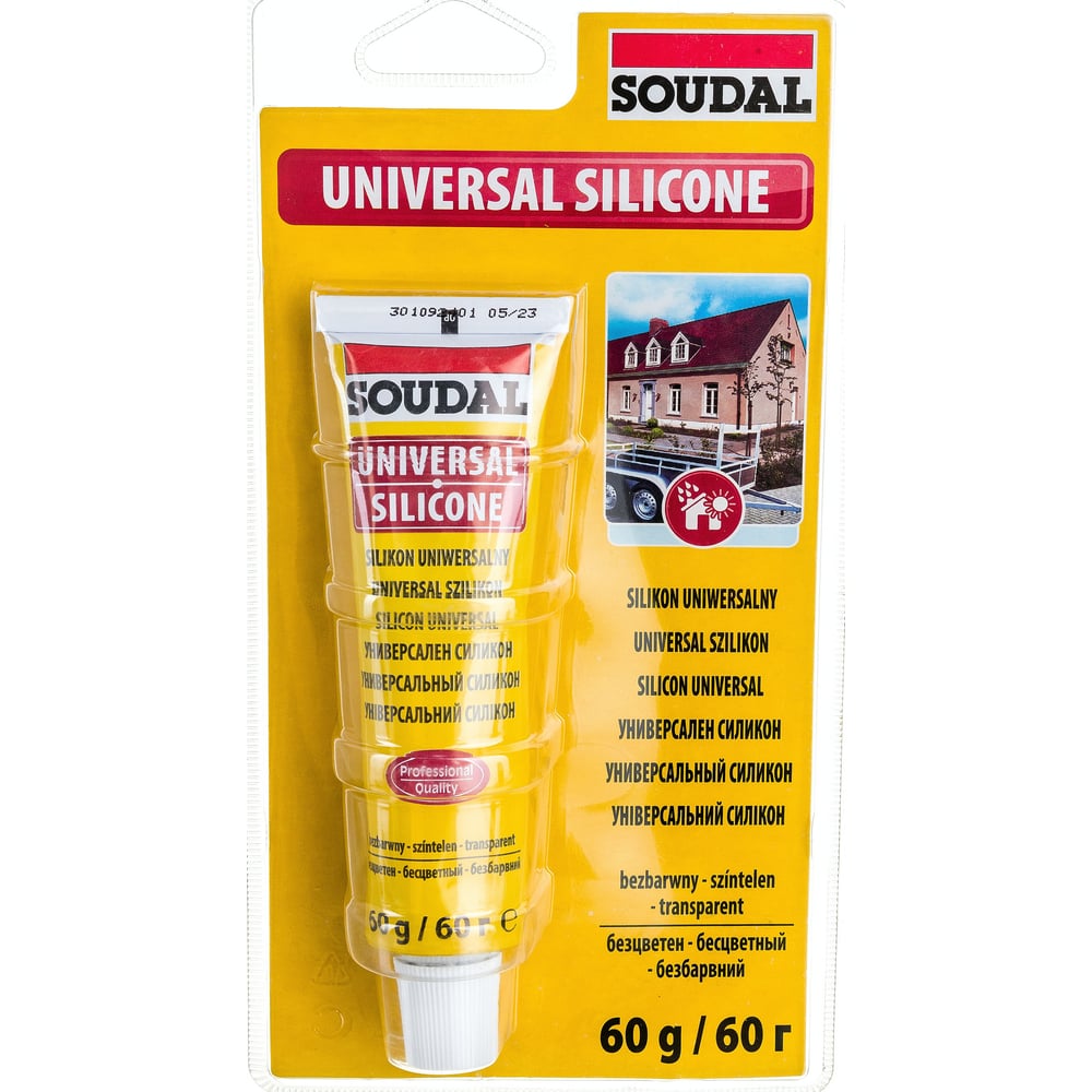 Универсальный силикон SOUDAL бесцветный 120032 - выгодная цена, отзывы ...