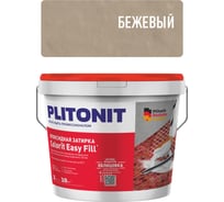 Эпоксидная затирка для межплиточных швов и реактивный клей для плитки PLITONIT Colorit EasyFill бежевый, 2 л 22390