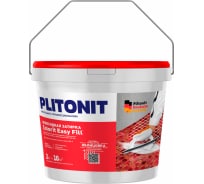 Эпоксидная затирка для межплиточных швов и реактивный клей для плитки PLITONIT Colorit EasyFill титановый, 2 л 22396