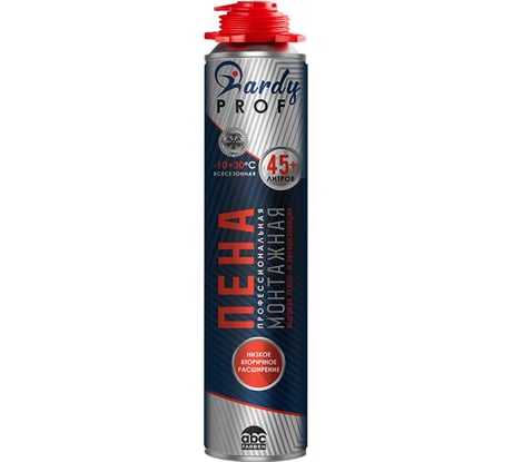 Монтажная профессиональная пена ABC FARBEN HARDY 45 всесезонная, клапан 4100011809