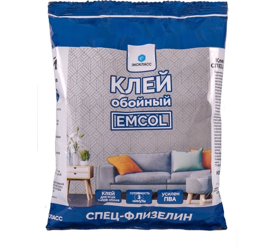 Клей Экокласс Эмкол Спец-флизелин 0.2 кг 27132 1