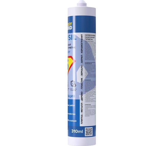 Герметик EasyBuild силиконовый санитарный Easysil Sanitary, бежевый, 310мл 10006