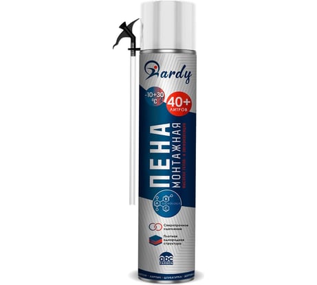 Пена монтажная бытовая ABC FARBEN HARDY 40 всесезонная, клапан надежной фиксации 4100011808